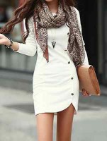 vestido design manga larga 